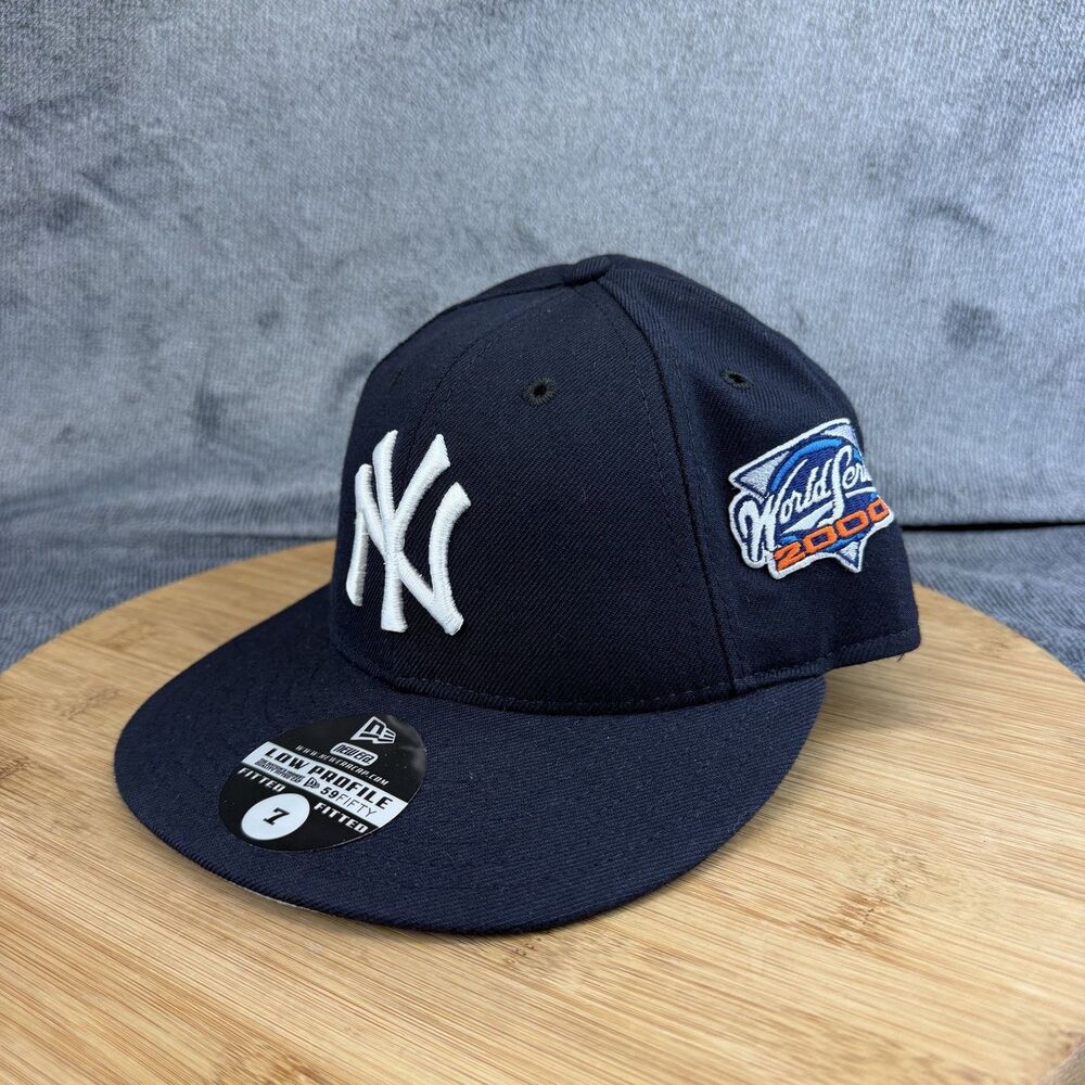 New York Yankees Vtg Hat Cap Fitted Mens 7 Low Profile World Series 2000 New Era
